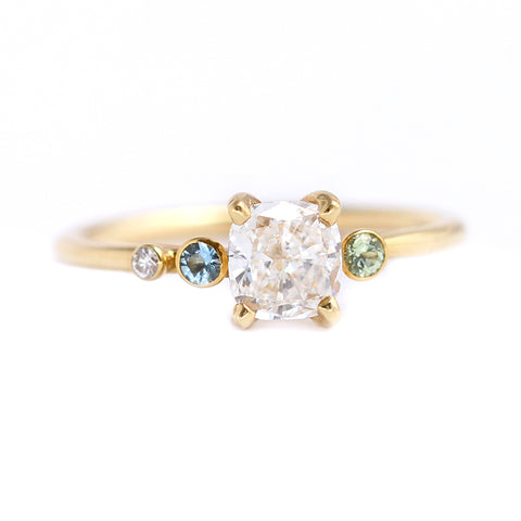 Garnet engagement ring Rose gold engagement ring Vintage women diamond –  HelloRing